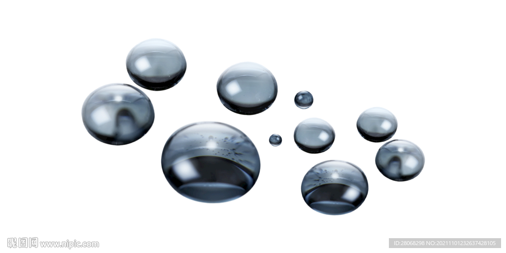 黑色水滴水珠元素