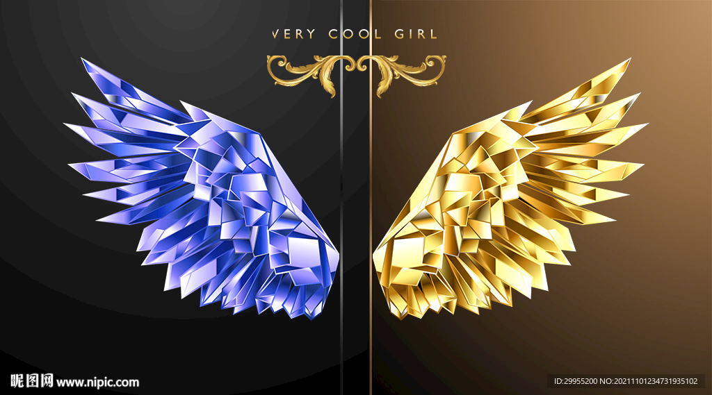 网红翅膀背景墙