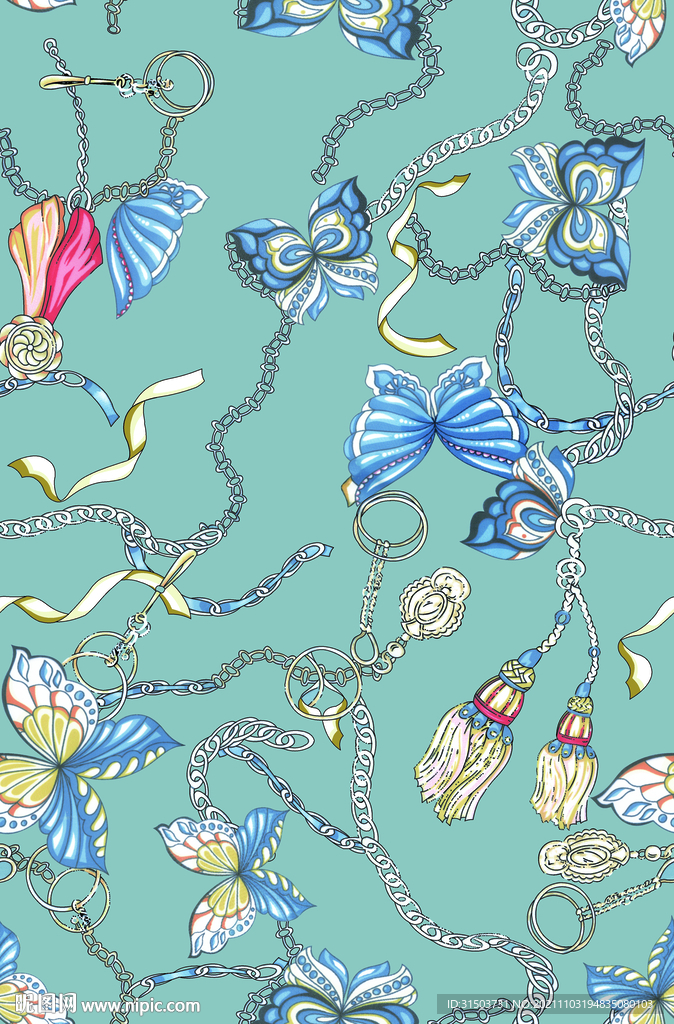 大牌 链条 蝴蝶