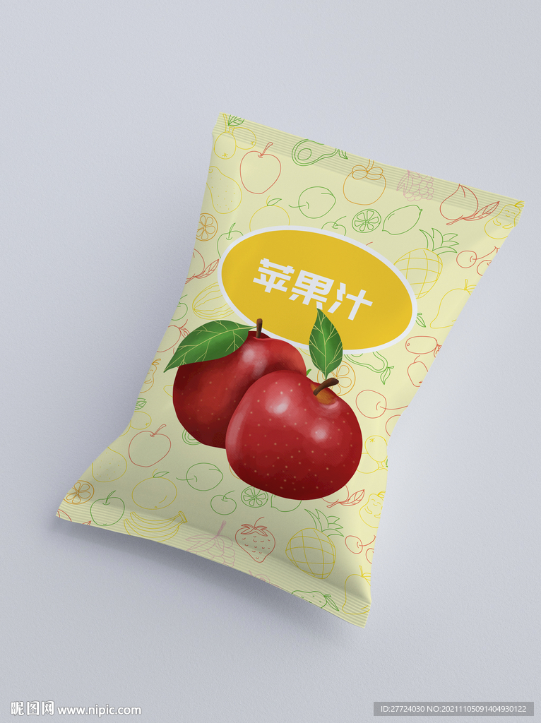 苹果包装袋 平面图
