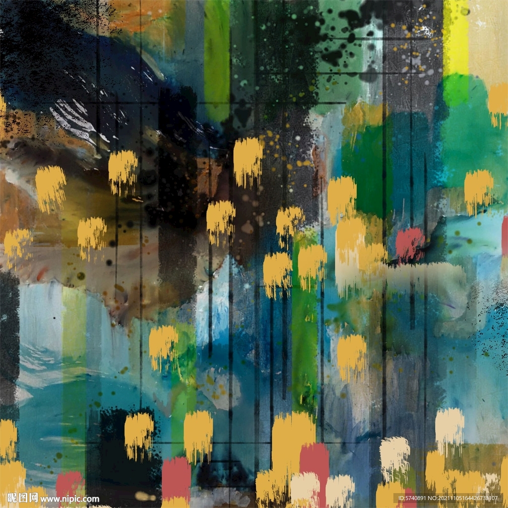 高端抽象艺术笔触油画