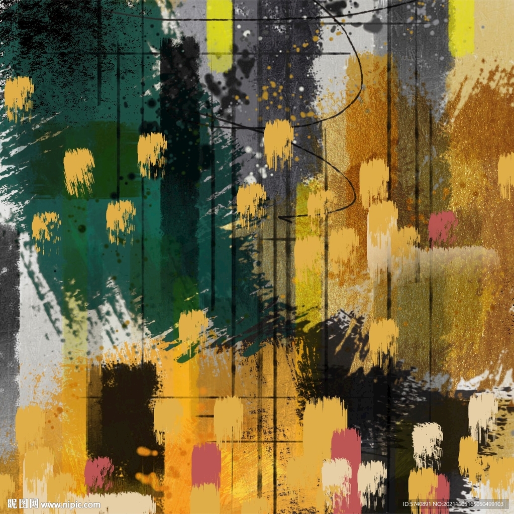 高端抽象艺术笔触油画