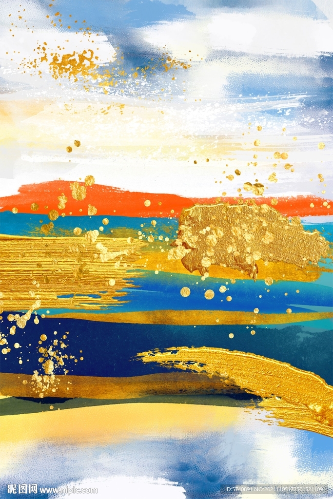 高端抽象艺术笔触油画