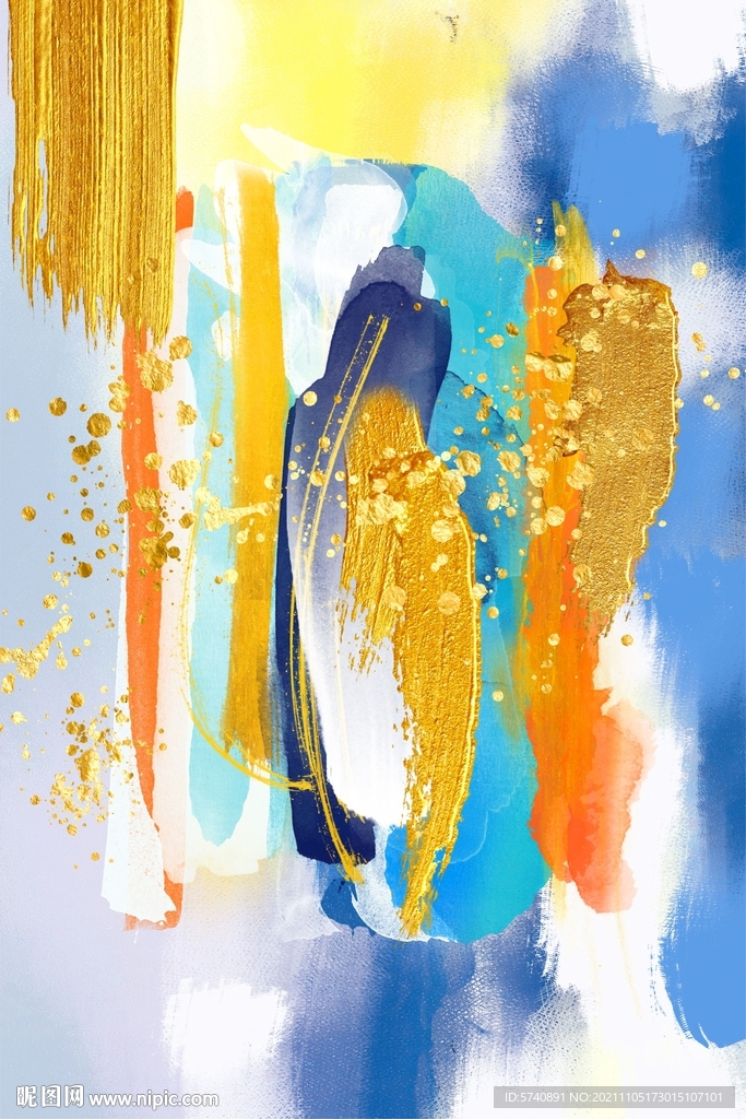 高端抽象艺术笔触油画