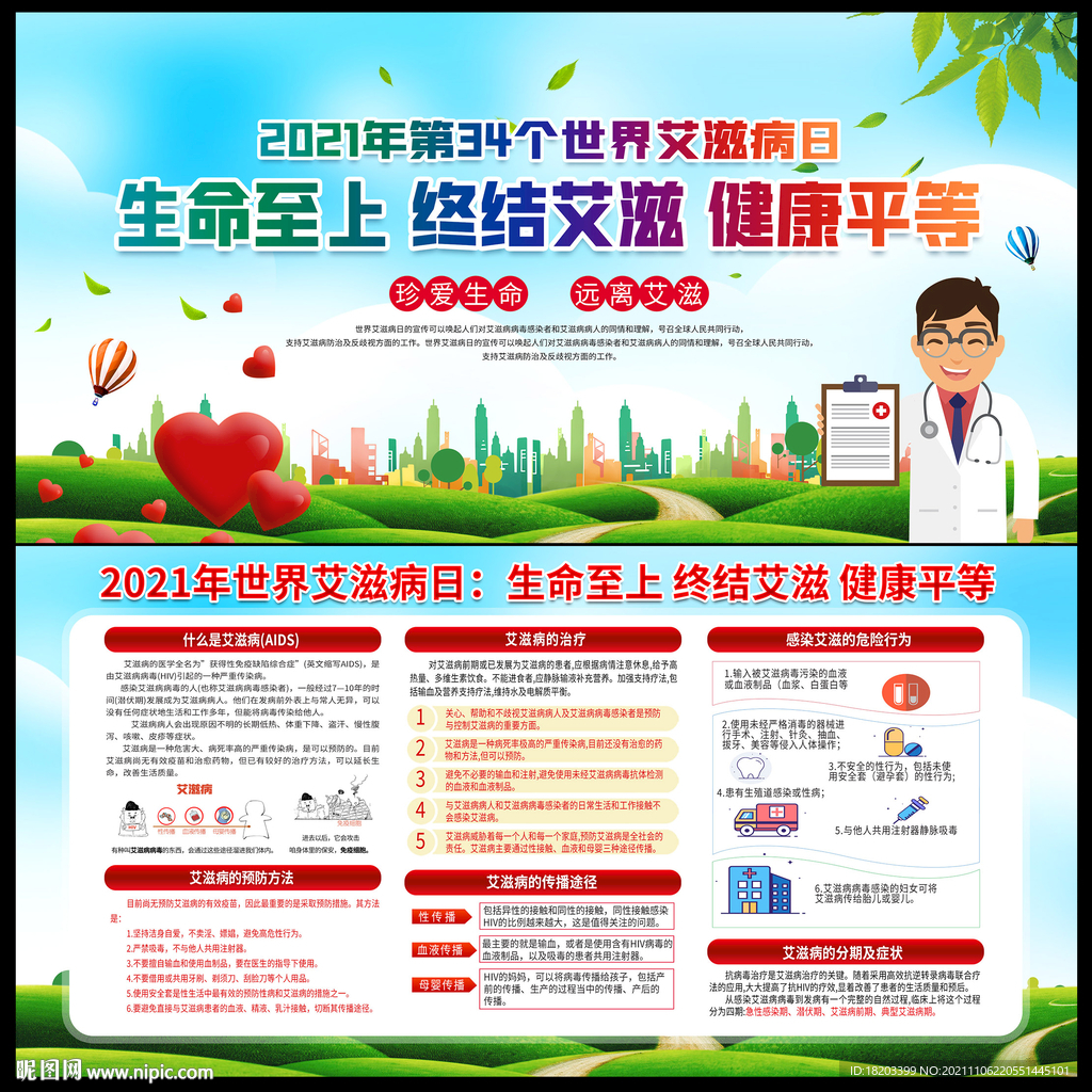 世界艾滋病日展板