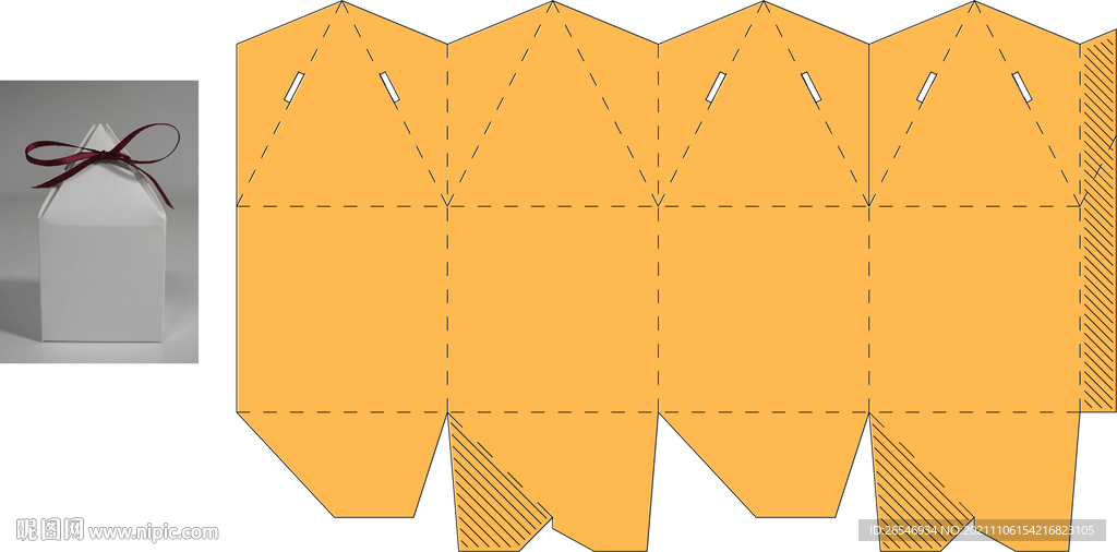 包装纸袋平面图