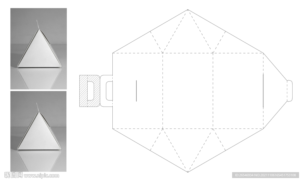 包装纸袋平面图