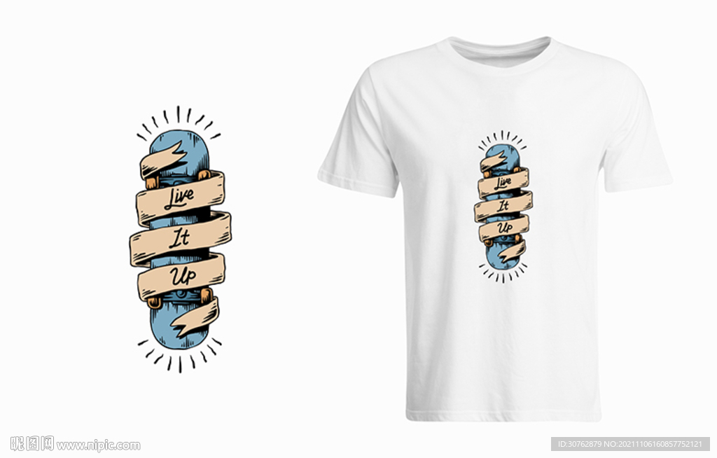 大牌印花T恤滑板潮牌嘻哈涂鸦