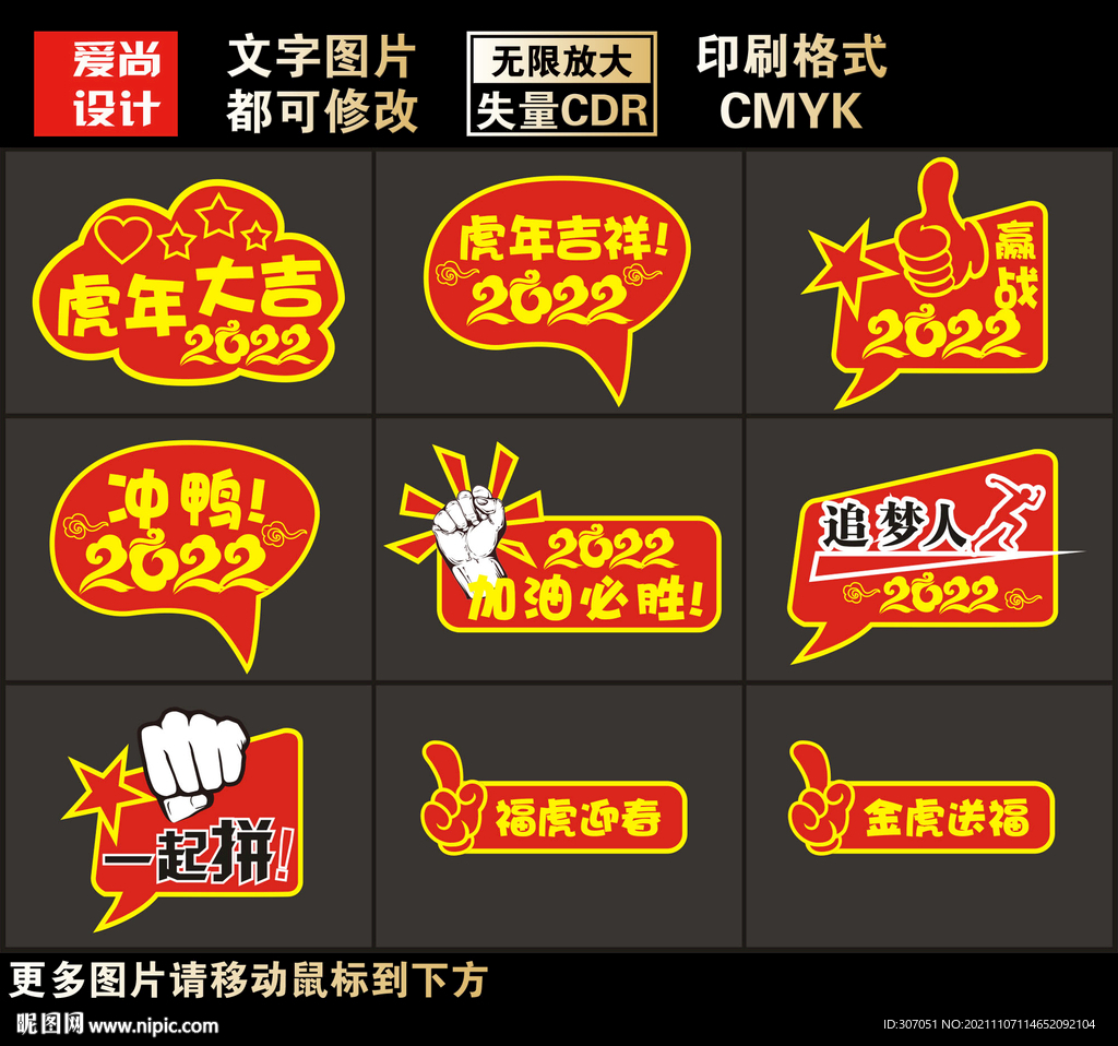 虎年拍照手举牌拍照牌