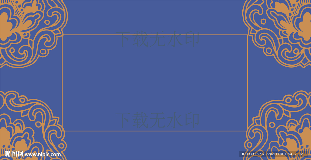 传统纹饰背景板 