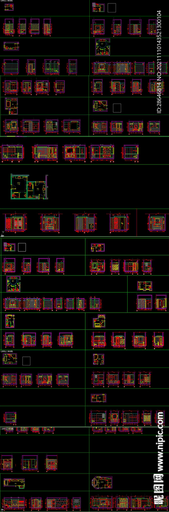 卫生间立面CAD图库