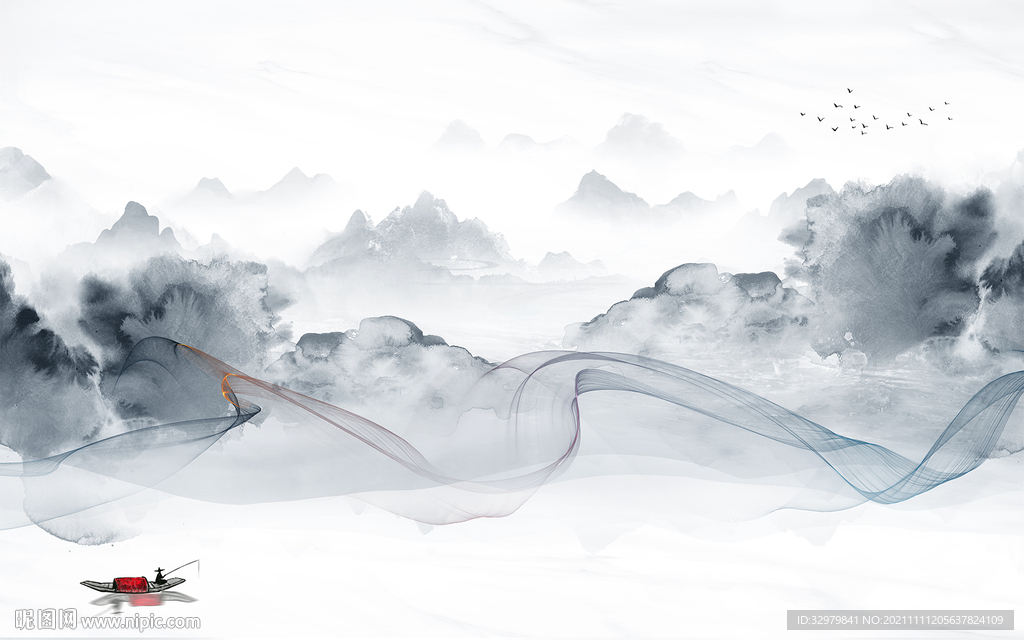 大气最新客厅山水 TIF分层