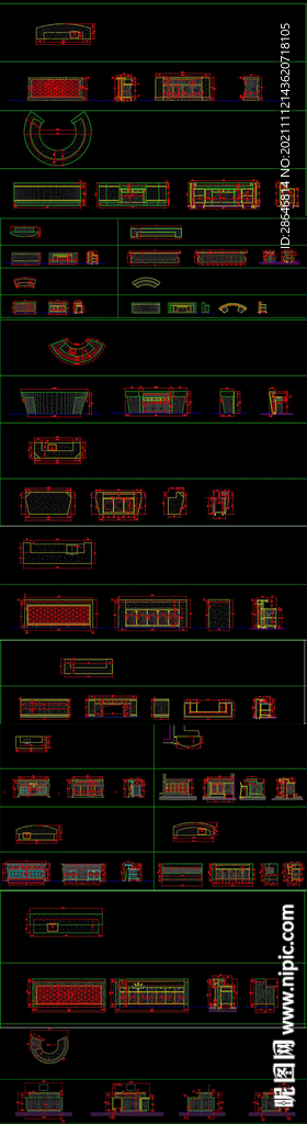 柜台吧台CAD图库