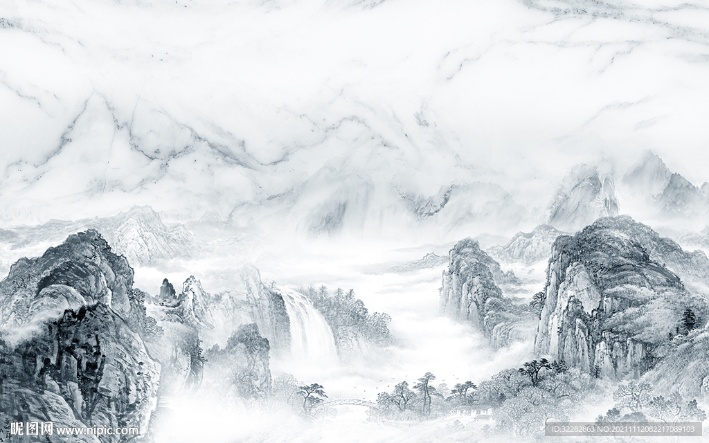 大气 意境风景山水 TIF分层