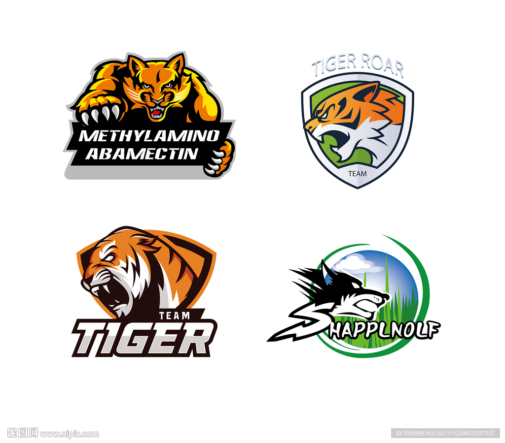 老虎 豹子 狼 图形