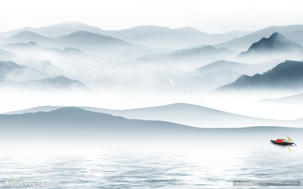 简约 山水客厅新画 tif分层