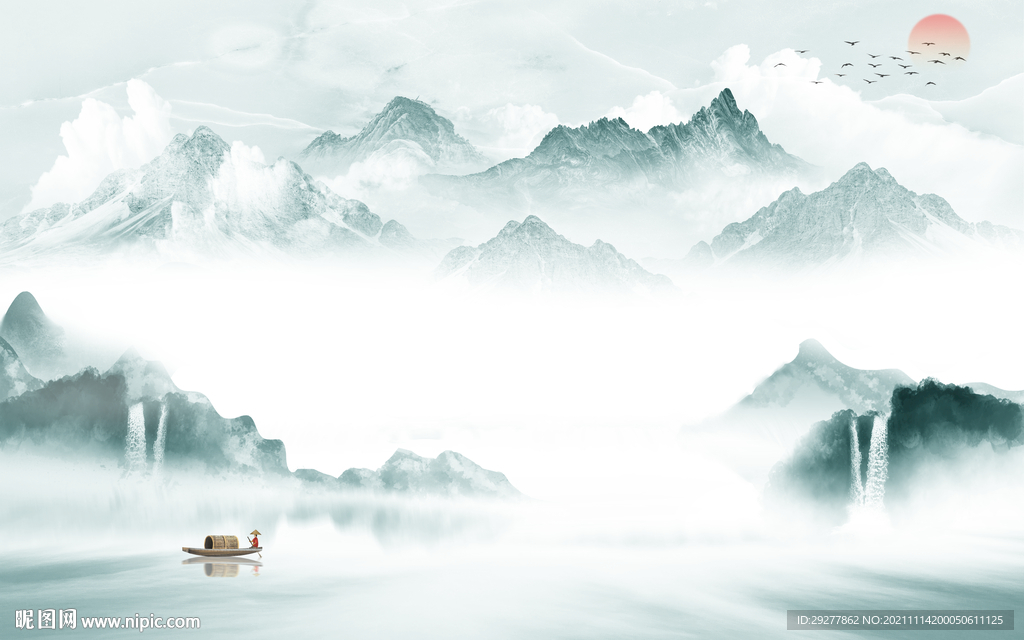 最新山水客厅新画 tif分层