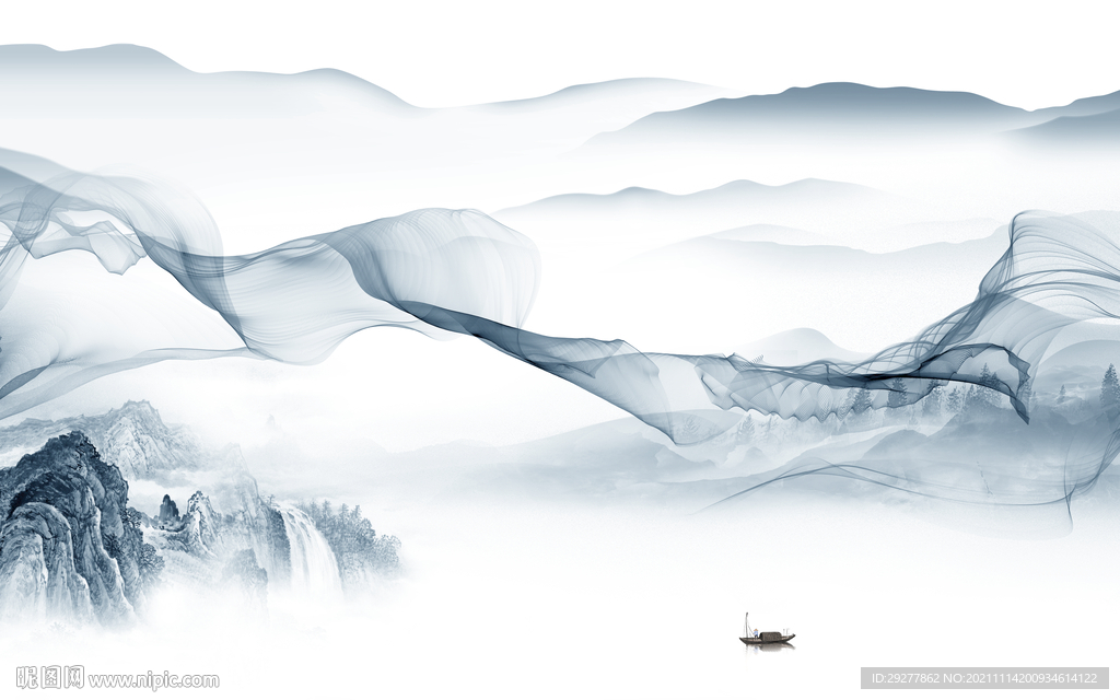 大气山水客厅新画 tif分层