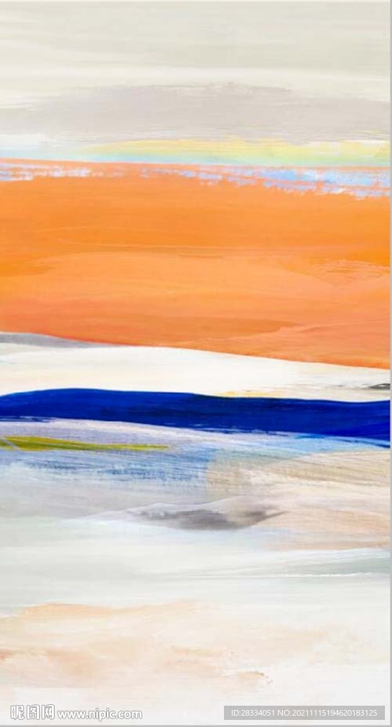 现代北欧风抽象水墨油画风景玄关