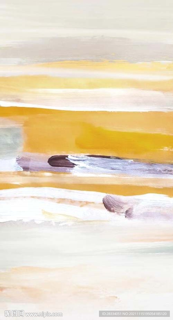 现代北欧风抽象水墨油画风景玄关