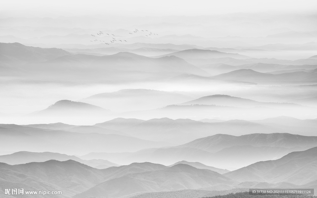 山水画电视背景墙