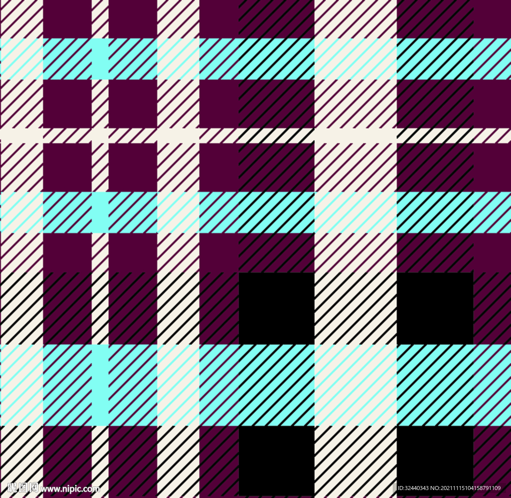 大牌  格子   数码印花  