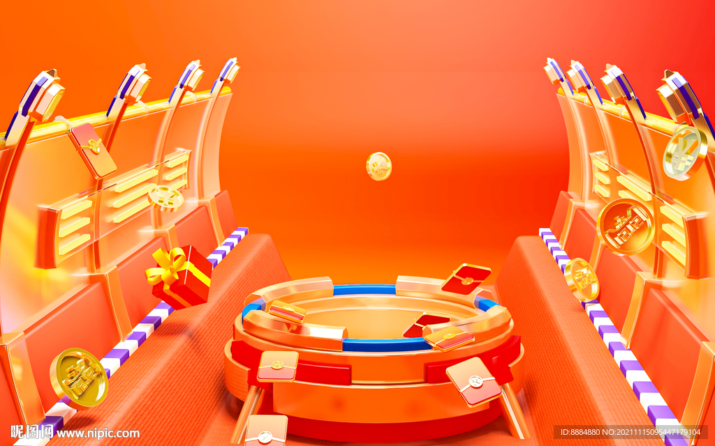 红色促销活动背景