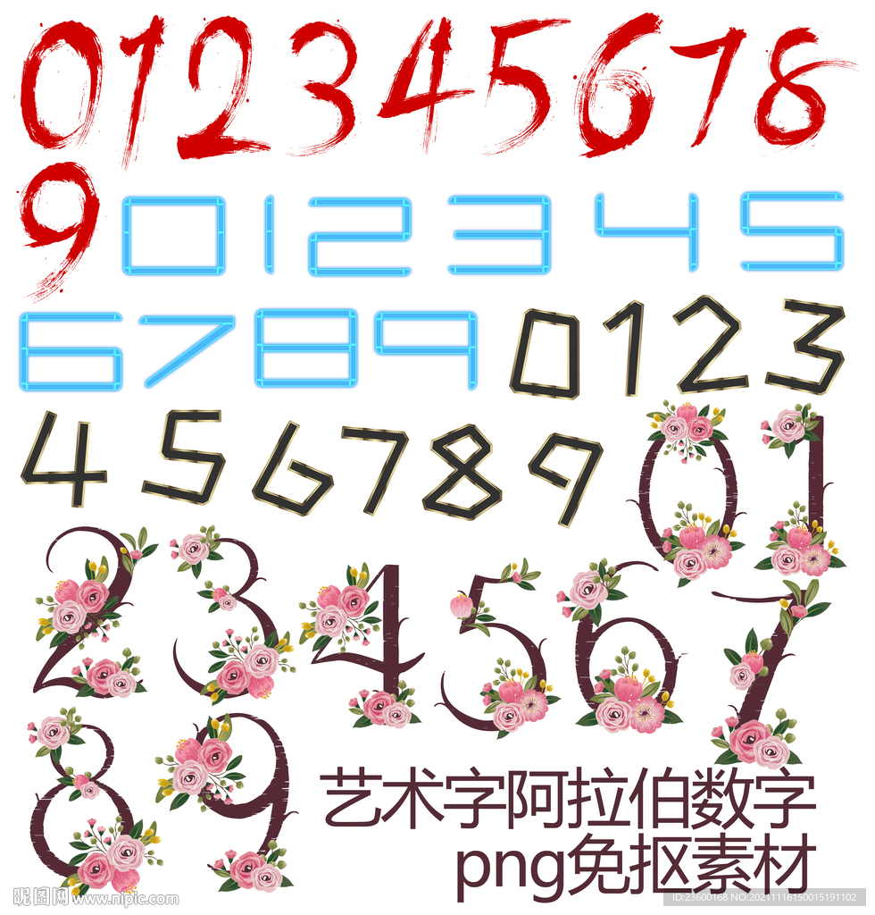 艺术字数字