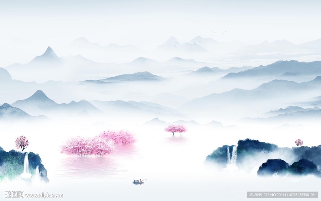 大气客厅新山水画 TIF分层