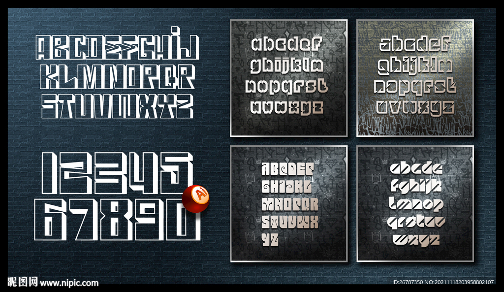 矢量英文字体创意系列