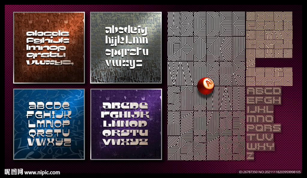 矢量英文字体创意系列