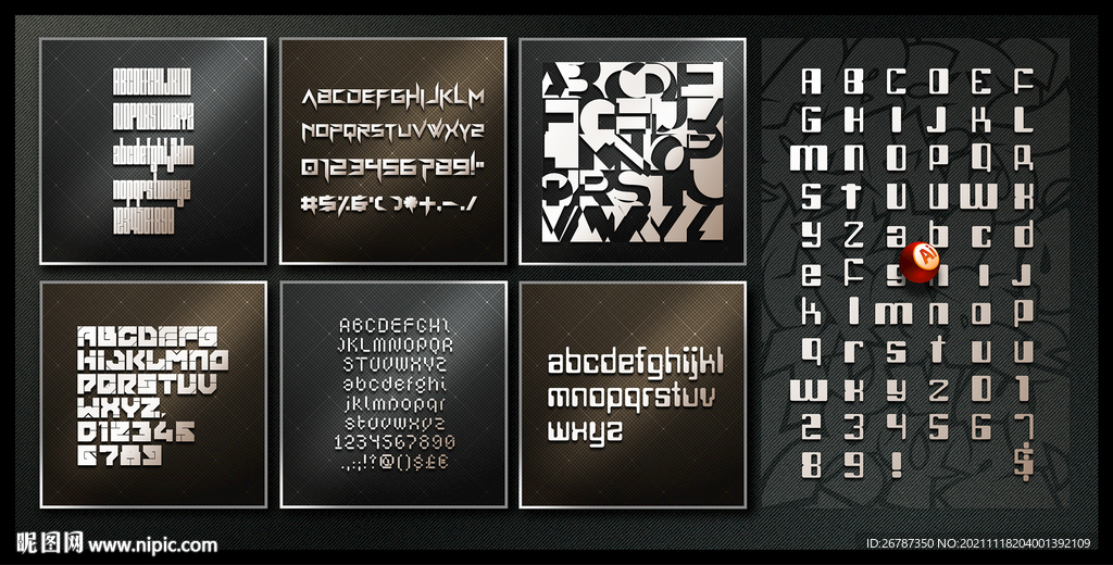 矢量英文字体创意系列