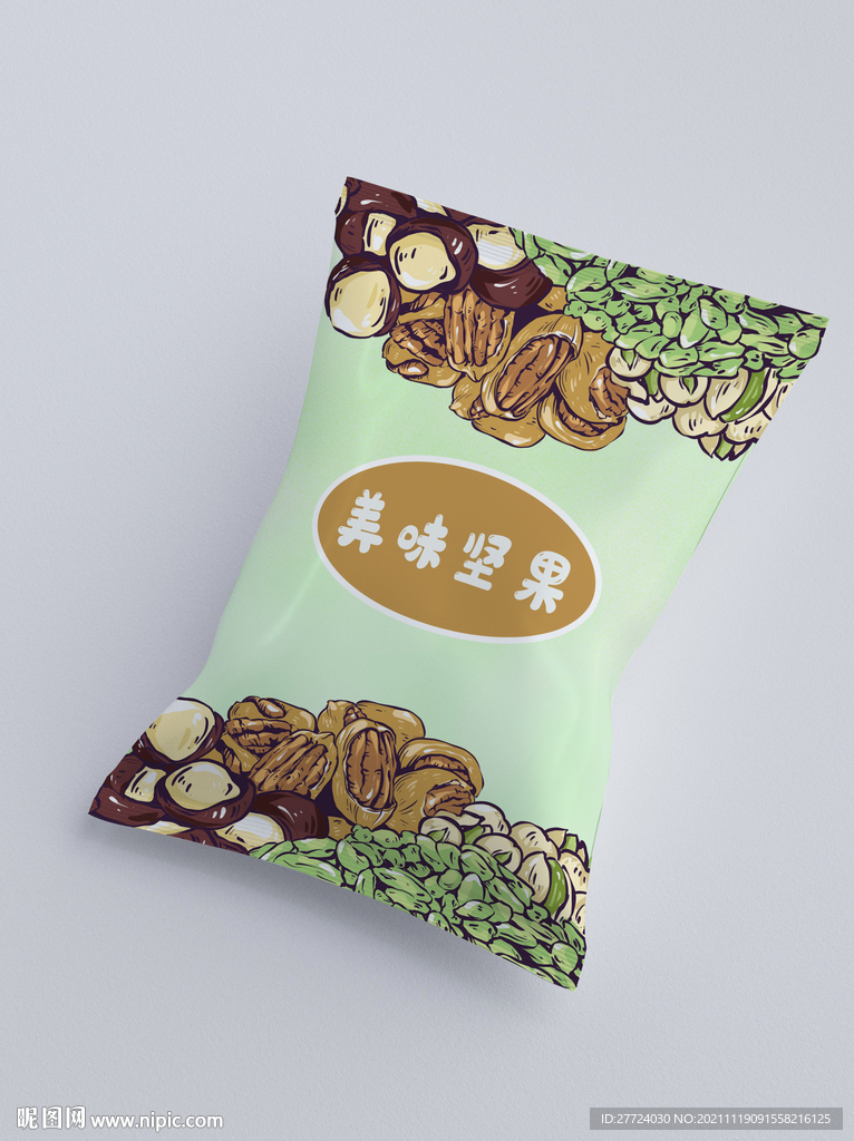 坚果包装袋 平面图