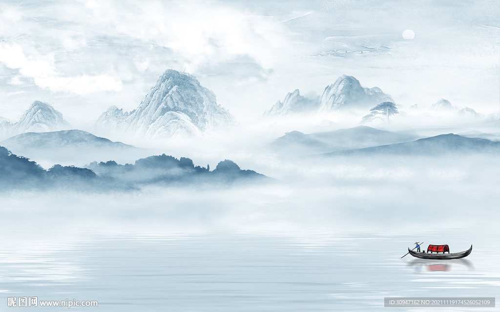 人气 客厅新款山水 TIF分层