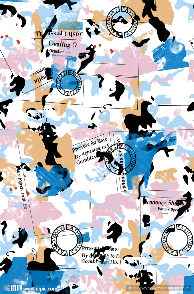 迷彩 几何图案 男装     