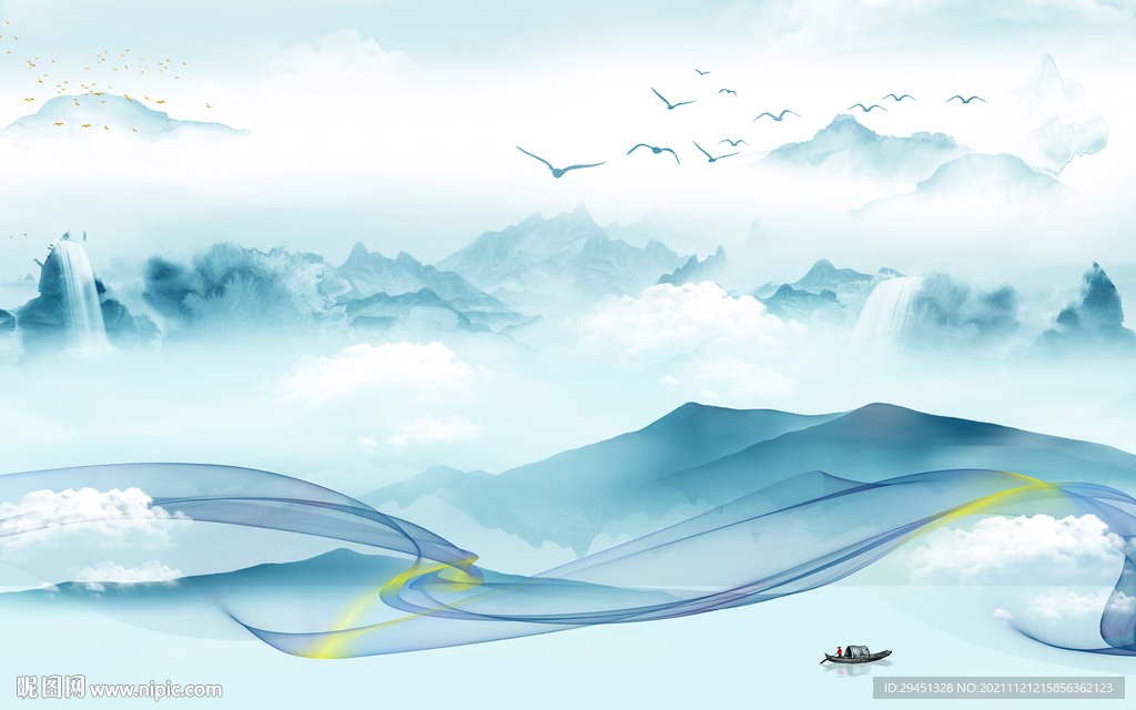 意境高清山水背景 tif分层