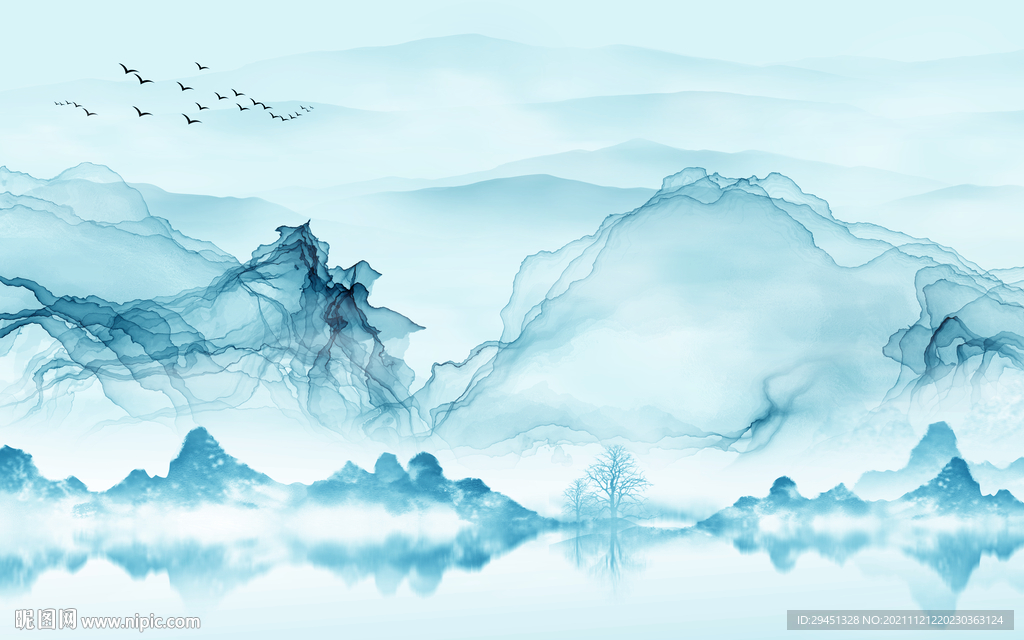 最新高清山水背景 tif分层