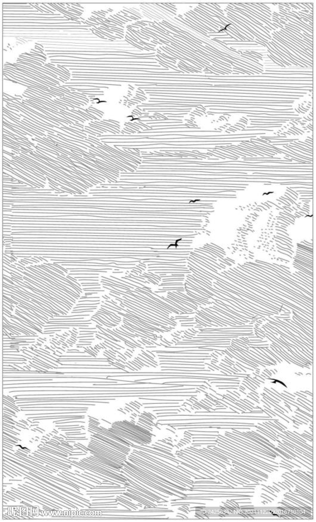 海浪 海鸥 中国风