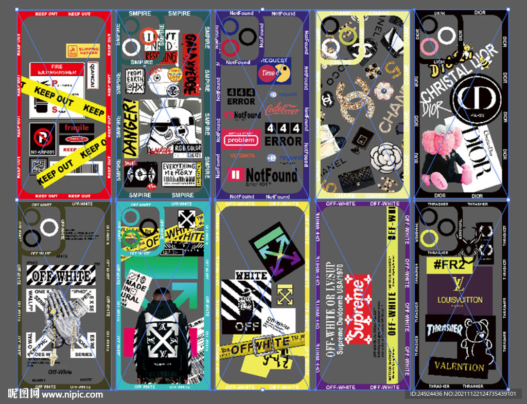 潮牌 手机壳 标签