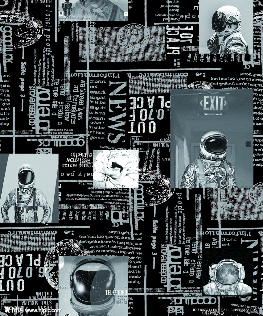 字母 迷彩 宇航员