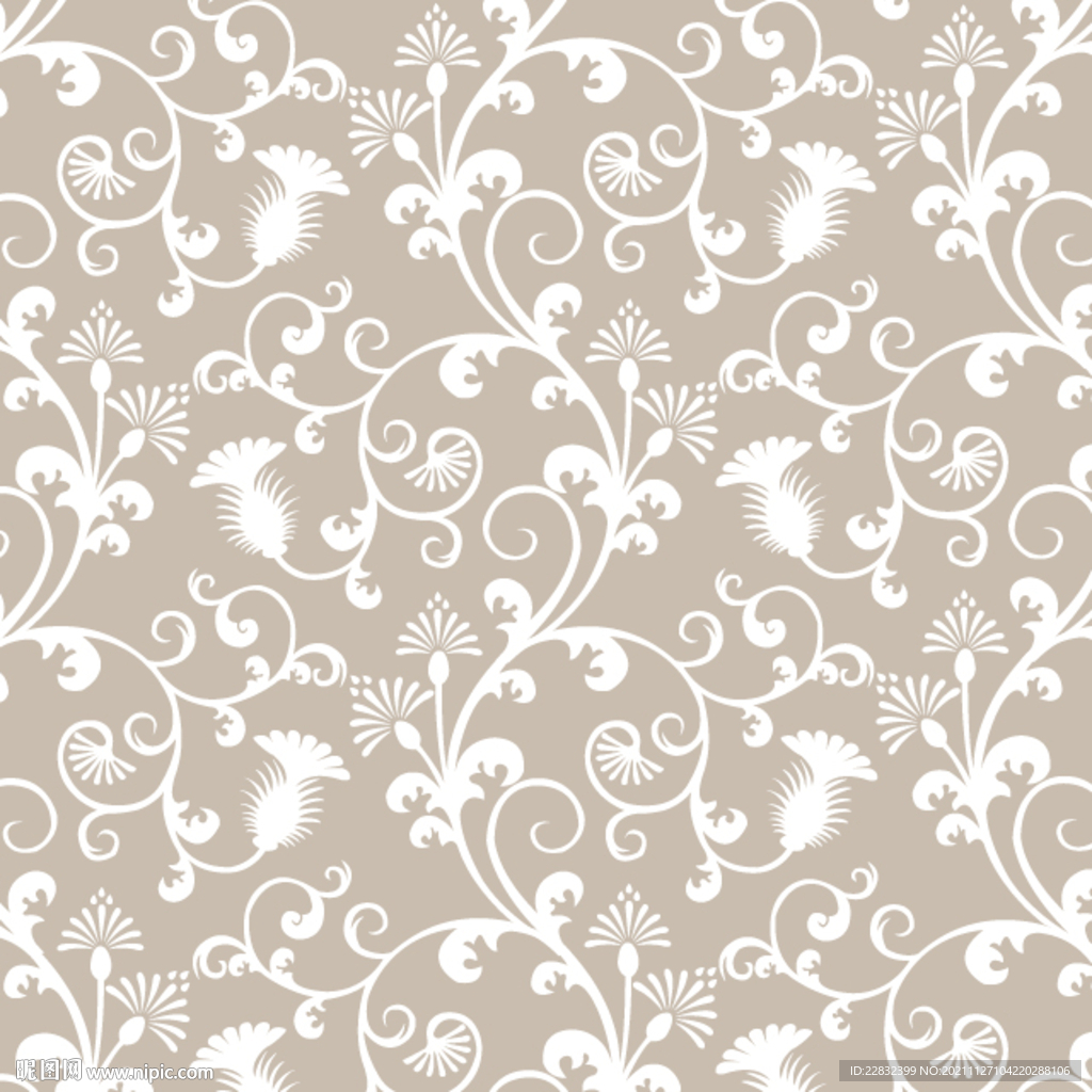 欧式卷曲纹底图花纹