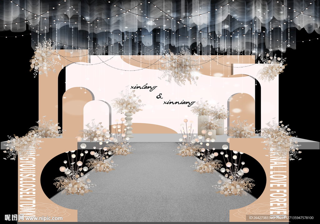 婚礼小清新香槟色系