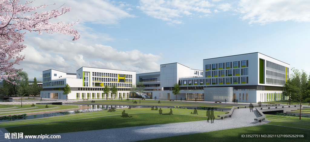 新中式学校教学楼