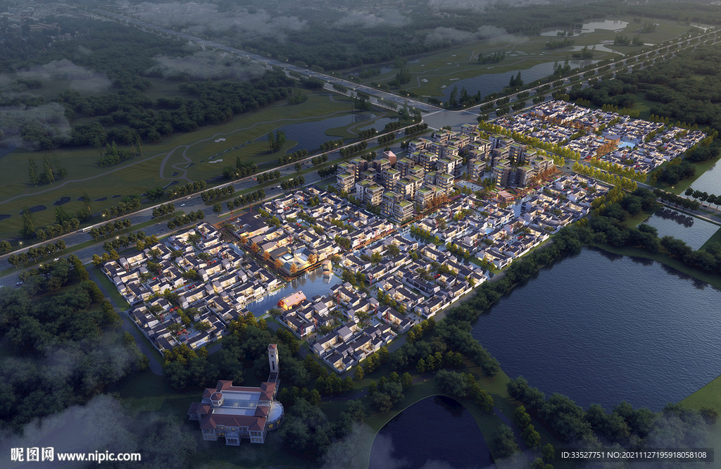 新中式园区小镇