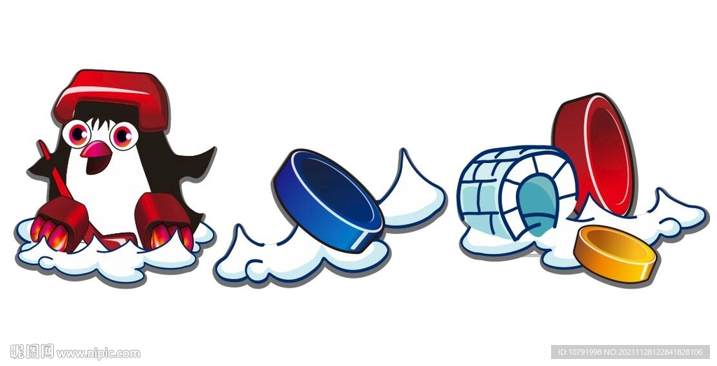 企鹅冰上曲棍球