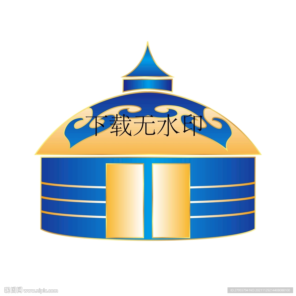 蒙古包图案矢量