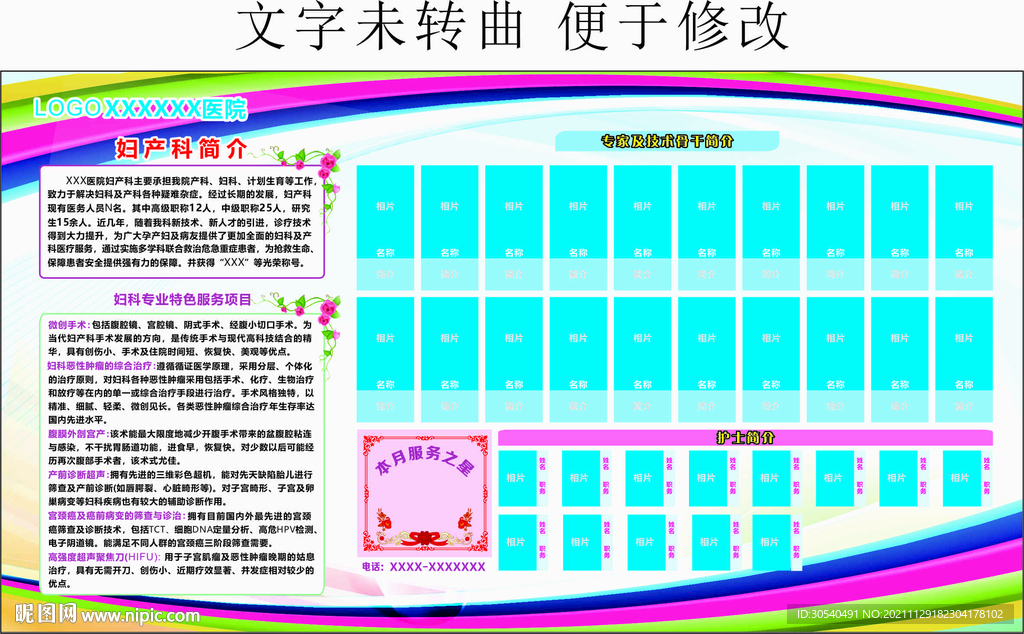 妇产科医院版报