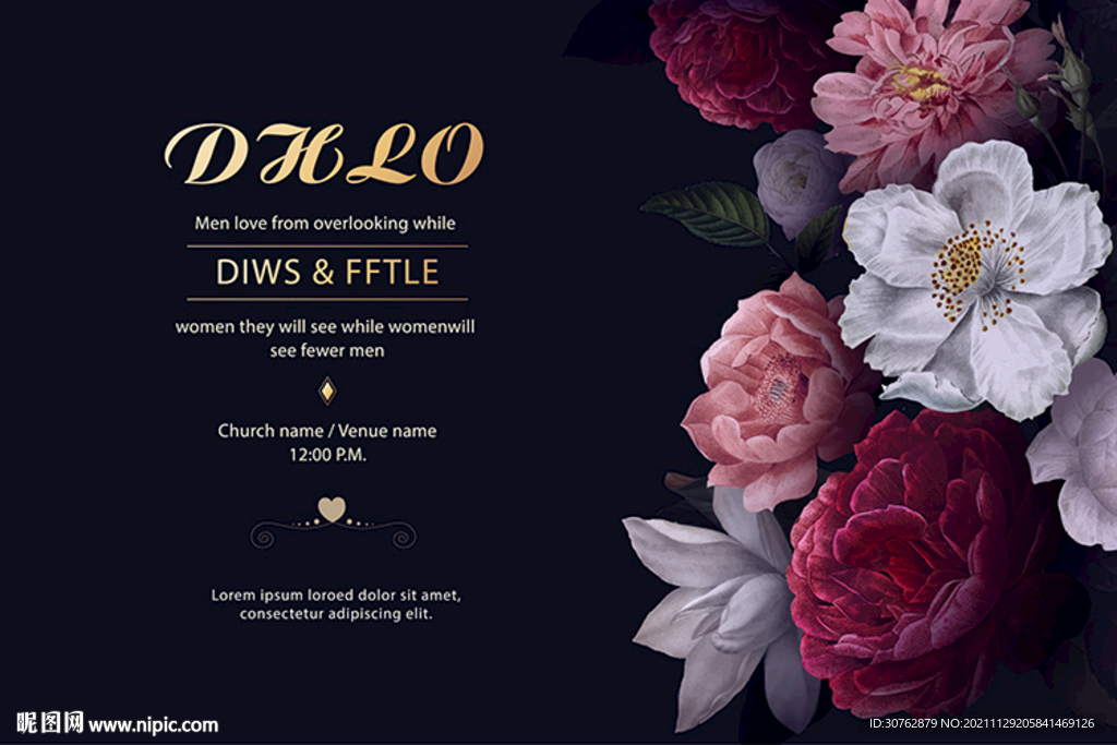 服装印花底纹花朵树叶绿色图案矢