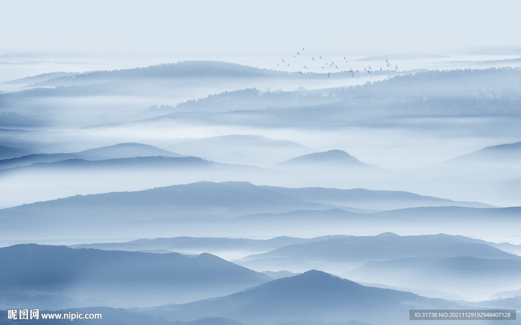 山水电视背景墙