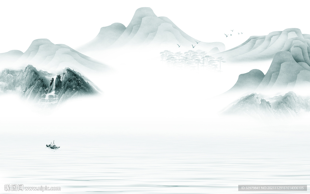 新款别墅客厅山水 TIF分层